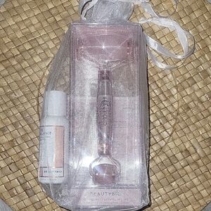 BeautyBio Rose Quartz Roller and Serum Set